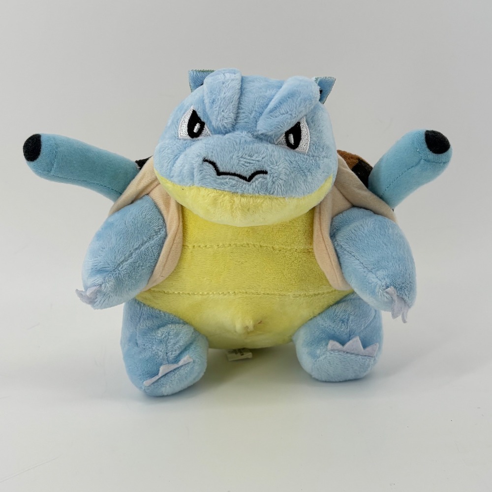 Pokemon Blastoise Plush 7 Inch Blue Stuffed Animal Toy with Suction Cup